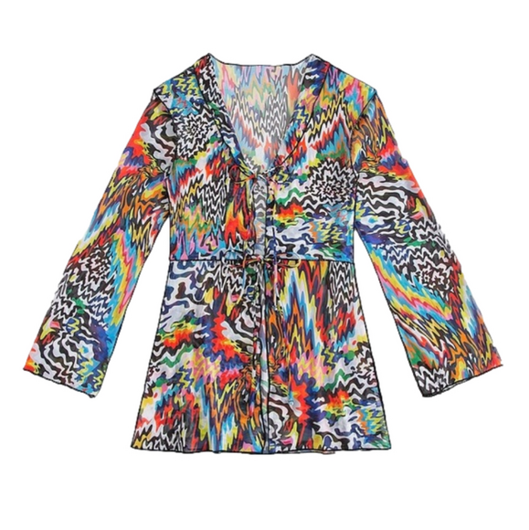 Multicolour mesh top - Picture 3 of 9